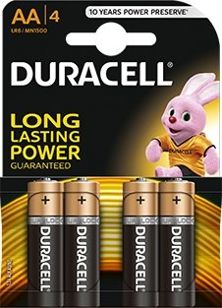 4x bateria alkaliczna Duracell Duralock Basic C&B LR6 AA (blister)