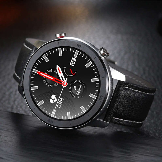 Smartwatch DT78 - inteligentny zegarek, czarno-czerwony
