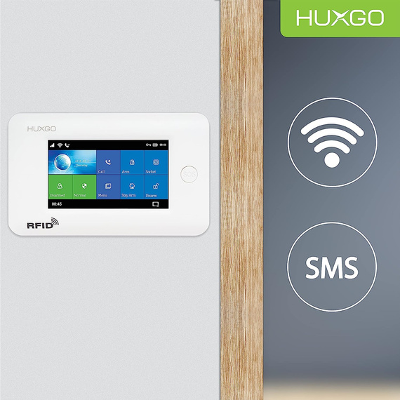 Bezprzewodowa centrala alarmowa WiFi + GSM 4G LTEz aplikacją TUYA SMART, HUXGO - HXA006 4G