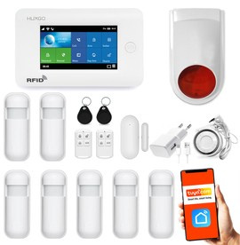 Bezprzewodowy alarm GSM + WiFi HXA006 2G z aplikacją TUYA SMART - C7 + syrena bezprzewodowa