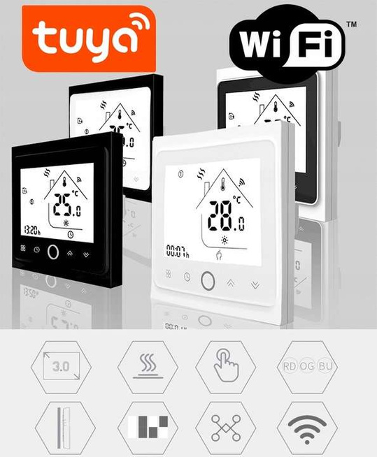 Głowica termostatyczna - termostat ZigBee WiFi pod aplikację TUYA SMART