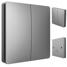 Bezbateryjny, bezprzewodowy włącznik światła LINBELL K9W1 szary