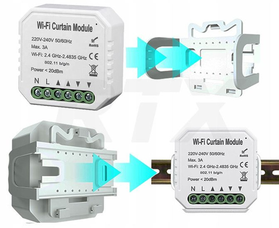 Inteligentny dopuszkowy sterownik rolet RTX CRT pod aplikację Tuya