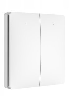 Podwójny, bezbateryjny, bezprzewodowy włącznik światła LINBEL - K9W2 (biały)