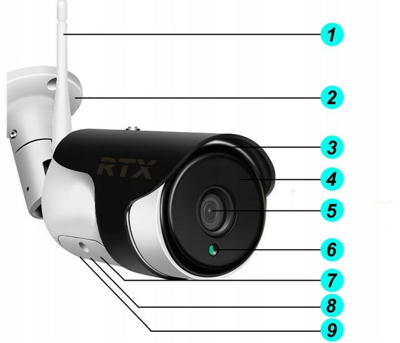 Kamera zewnętrzna RTX21AI - monitoring SmartCam - aplikacja TUYA SMART