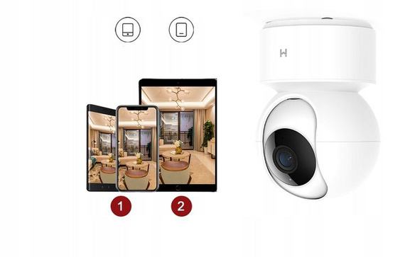 Kamera IP IMILAB - elektroniczna niania, monitoring CMSXJ16A 2K 1296p + karta pamięci 64GB