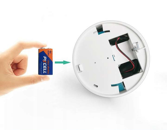 Czujnik dymu WiFi bezprzewodowy detektor dymu kompatybilny z aplikacją TUYA SMART HUXGO