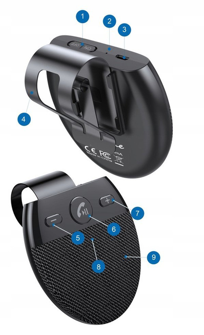 Zestaw głośnomówiący MBG Line BT 5.0 + EDR