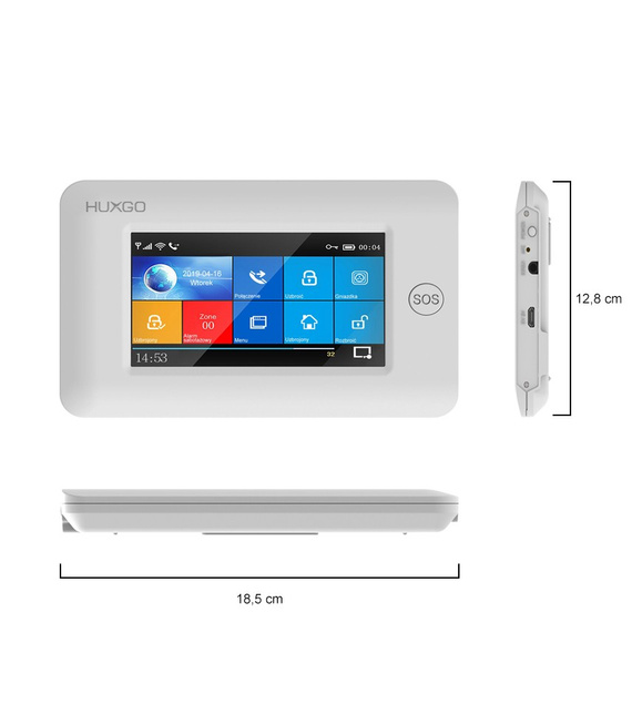 Bezprzewodowy alarm GSM + WiFi HXA006 4G LTE z aplikacją TUYA SMART - C1