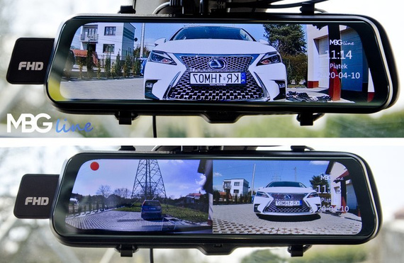Rejestrator trasy - kamera + lusterko MBG Line HS900Pro