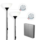 Bezbateryjny, bezprzewodowy włącznik światła LINBELL K9W1 szary