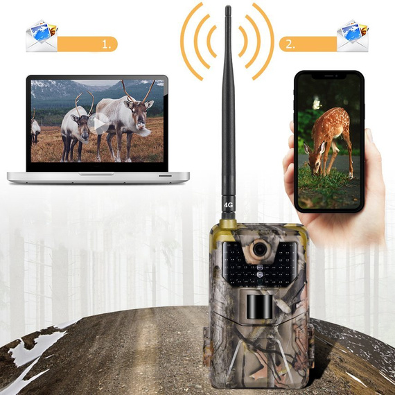 Fotopułapka GSM HC900PRO- kamera leśna 4G LTE - 30 Mpx, 4K 30kl/s Video - podgląd na żywo