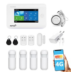 Bezprzewodowy alarm GSM + WiFi HXA006 4G LTE z aplikacją TUYA SMART - C4