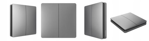 Bezbateryjny, bezprzewodowy włącznik światła LINBELL K9W1 szary