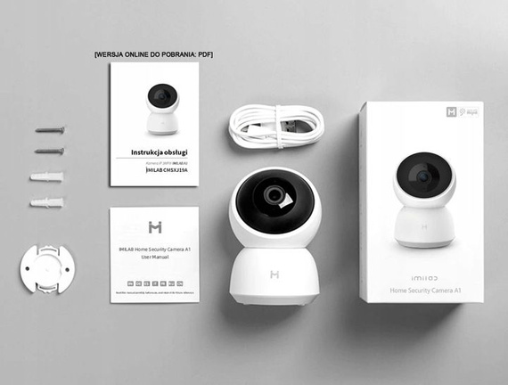 Kamera IP XIAOMI IMILAB - elektroniczna niania, monitoring CMSXJ19E 2K 1296p + karta 64GB