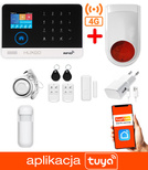 Bezprzewodowy alarm GSM + WiFi HXA003 4G LTE z aplikacją TUYA SMART - C1 + syrena bezprzewodowa