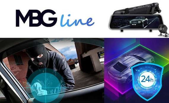 Rejestrator trasy - kamera + lusterko MBG Line HS900Pro