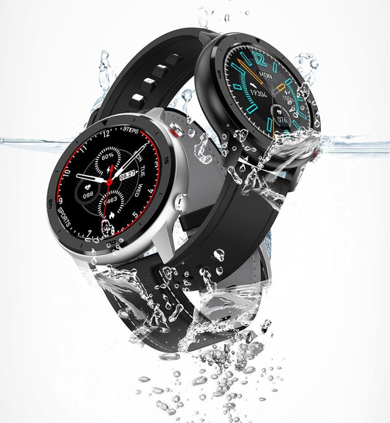 Smartwatch DT78 - inteligentny zegarek, czarno-czerwony