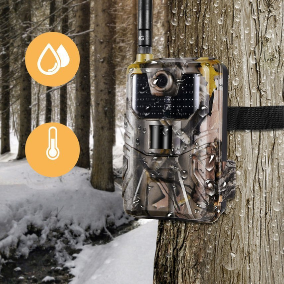 Fotopułapka GSM HC900PRO- kamera leśna 4G LTE - 30 Mpx, 4K 30kl/s Video - podgląd na żywo