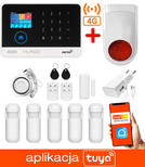 Bezprzewodowy alarm GSM + WiFi HXA003 4G LTE z aplikacją TUYA SMART - C5 + syrena bezprzewodowa