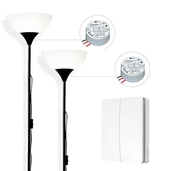 Bezbateryjny, bezprzewodowy włącznik światła LINBEL (K9W2(WHITE) + 2x R2)