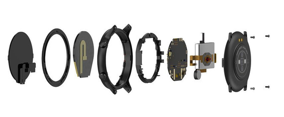 Smartwatch DT78 - inteligentny zegarek, czarno-czerwony