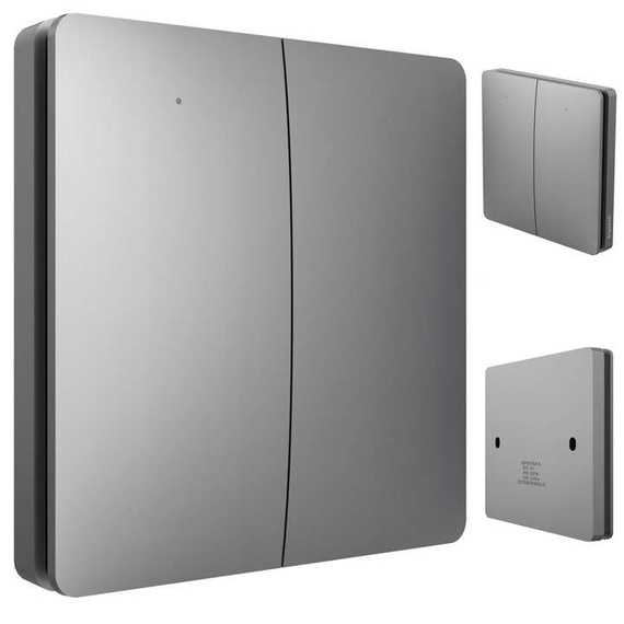 Bezbateryjny, bezprzewodowy włącznik światła LINBELL K9W1 szary