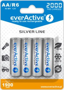4x akumulatorki everActive R6/AA Ni-MH 2600 mAh