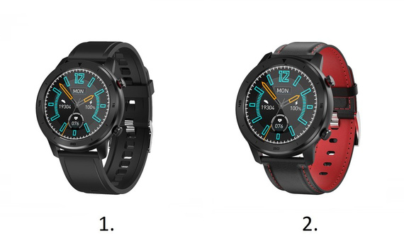 Smartwatch DT78 - inteligentny zegarek, czarny (pasek silicon)