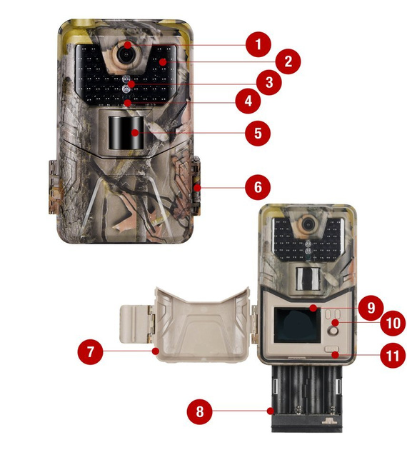 Fotopułapka HC900A - kamera leśna 36Mpx 44IR