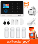 Bezprzewodowy alarm GSM + WiFi HXA003 4G LTE z aplikacją TUYA SMART - C4