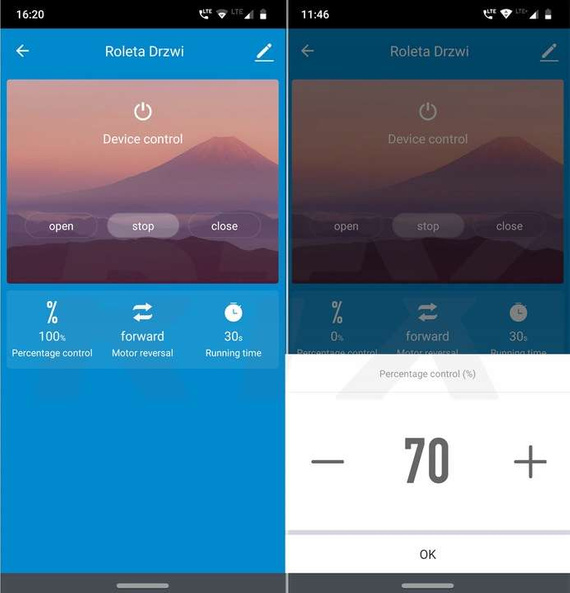Inteligentny dopuszkowy sterownik rolet RTX CRT pod aplikację Tuya