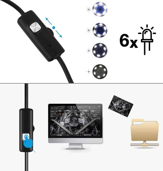 Endoskop USB kamera inspekcyjna 3.9mm AN97 5m HD