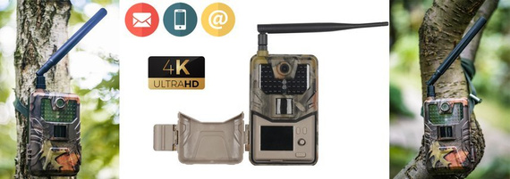 Fotopułapka GSM HC900PRO- kamera leśna 4G LTE - 30 Mpx, 4K 30kl/s Video - podgląd na żywo