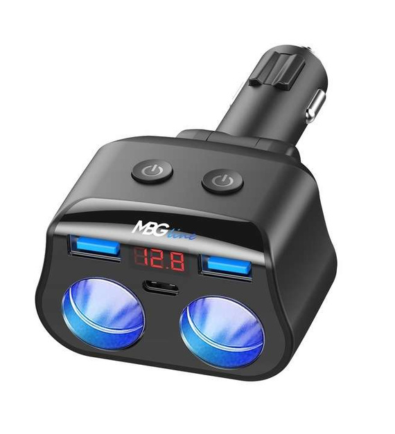 Rozdzielacz gniazda zapalniczki 12-24V 4xUSB