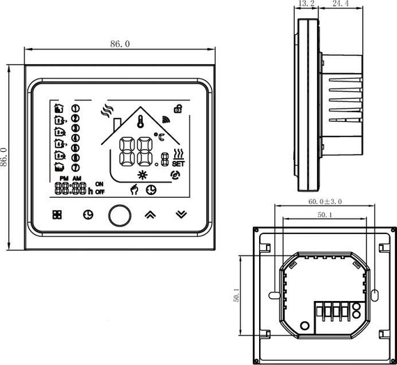 Głowica termostatyczna - termostat ZigBee WiFi pod aplikację TUYA SMART