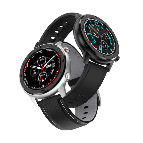 Smartwatch DT78 - inteligentny zegarek, czarny (pasek silicon)