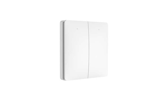 Podwójny, bezbateryjny, bezprzewodowy włącznik światła LINBEL - K9W2 (biały)