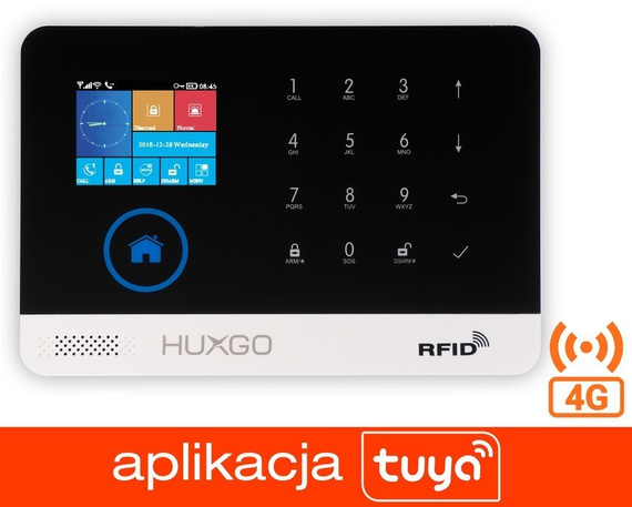 Bezprzewodowy alarm GSM + WiFi HXA003 4G LTE z aplikacją TUYA SMART - C7