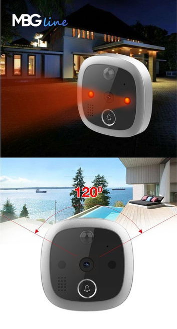 Wizjer LCD 4.3" z dzwonkiem i czujnikiem ruchu