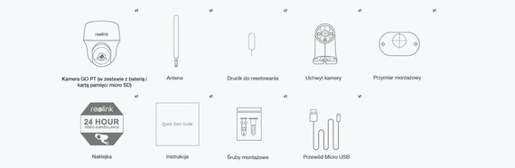 Kamera GSM LTE 4G obrotowa GO PT PLUS - monitoring zewnętrzny REOLINK+ Panel SOLARNY