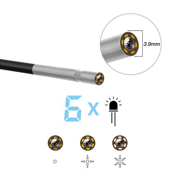 Kamera inspekcyjna, endoskopowa - endoskop MBG Line 10m o średnicy 3.9mm