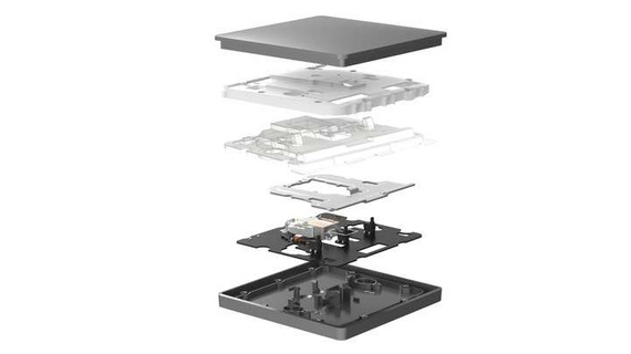 Bezbateryjny, bezprzewodowy włącznik światła LINBEL (K9W1(szary) + R2)