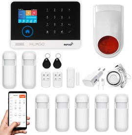 Bezprzewodowy alarm GSM + WiFi HXA003 2G z aplikacją TUYA SMART - C7 + syrena bezprzewodowa